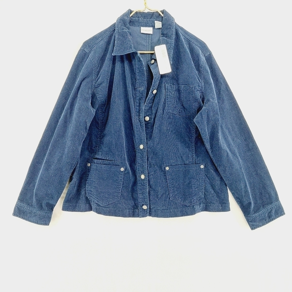 NEW Chico's Washed Cord Emmiline Rambling Jacket Corduroy P6484